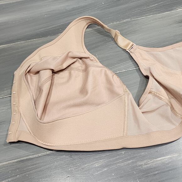 Glamorise Bra 1265 Magic Lift Front Close Back Support Bra 50F Beige - Picture 7 of 7